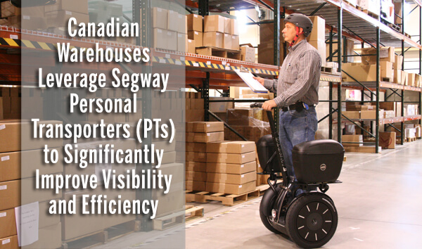 Segways are used for warehousing in Ontario. Segway of Ontario has multiple options available.