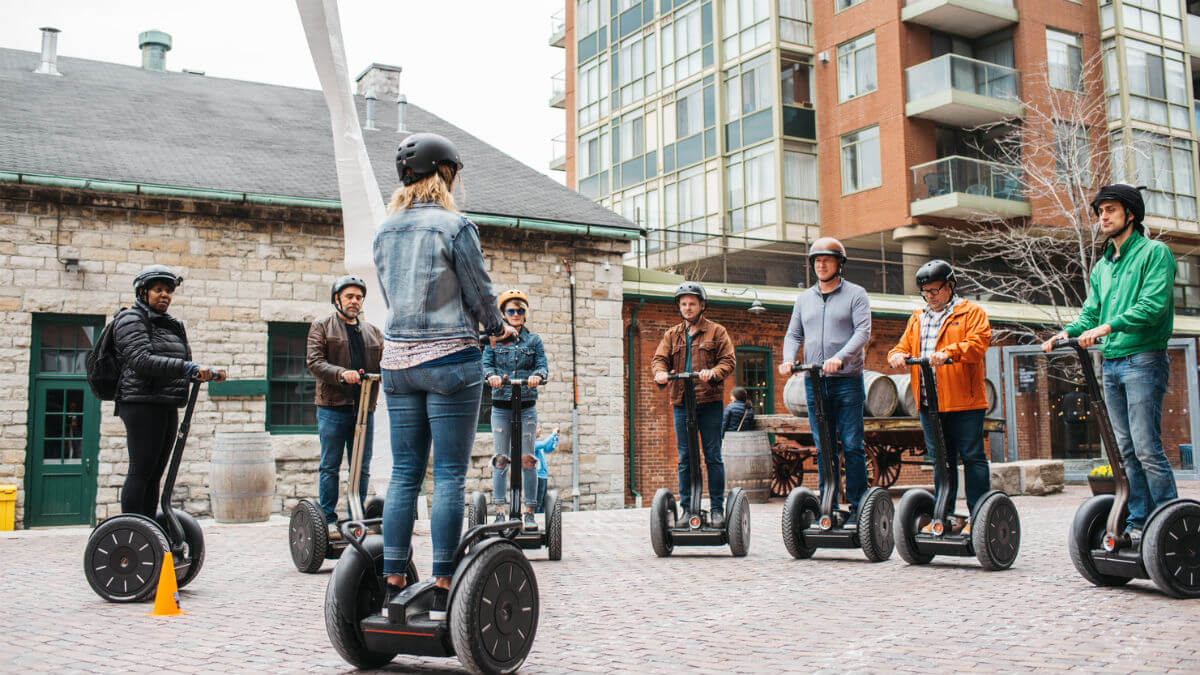 Segway riders in the Canary District