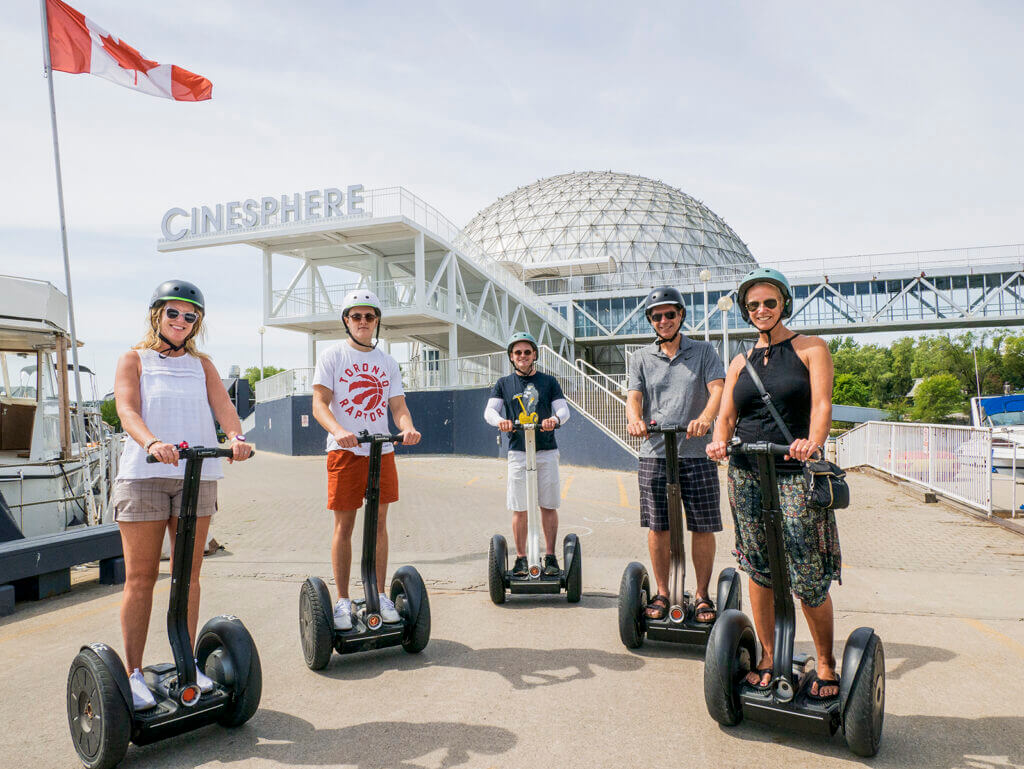 The Go Tours Canada Ontario Place Segway Tour is an incredible experience. Explore the Cinesphere and surrounding Ontario Place grounds on the fun and easy to learn Segway!