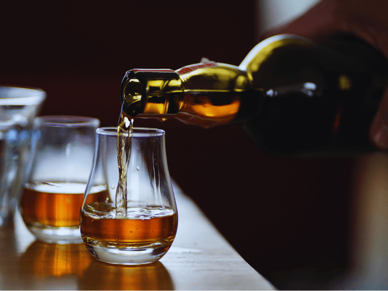 Prohibition and Spirits Walking Tour whisky tasting in Distillery District